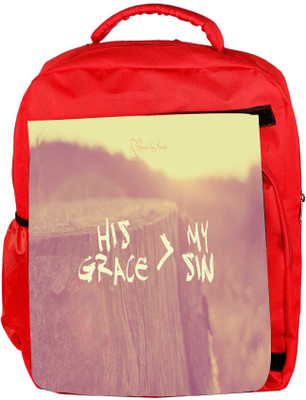 

Snoogg Eco Friendly Canvas Greater Grace Designer Backpack Rucksack School Travel Unisex Casual Canvas Bag Bookbag Satchel 5 L Backpack(Red)