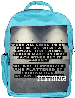 

Snoogg Eco Friendly Canvas Nothing Designer Backpack Rucksack School Travel Unisex Casual Canvas Bag Bookbag Satchel 5 L Backpack(Blue)