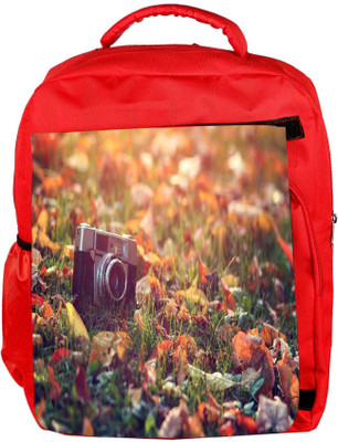 

Snoogg Eco Friendly Canvas Vintage Camera Designer Backpack Rucksack School Travel Unisex Casual Canvas Bag Bookbag Satchel 5 L Backpack(Red)
