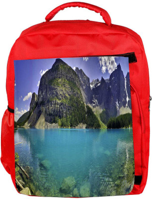 

Snoogg Eco Friendly Canvas Light Blue Water Designer Backpack Rucksack School Travel Unisex Casual Canvas Bag Bookbag Satchel 5 L Backpack(Red)