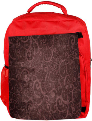 

Snoogg Eco Friendly Canvas Brown Pattern Design Designer Backpack Rucksack School Travel Unisex Casual Canvas Bag Bookbag Satchel 5 L Backpack(Red)