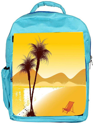 

Snoogg Eco Friendly Canvas Summer Background Backpack Rucksack School Travel Unisex Casual Canvas Bag Bookbag Satchel 5 L Backpack(Blue)