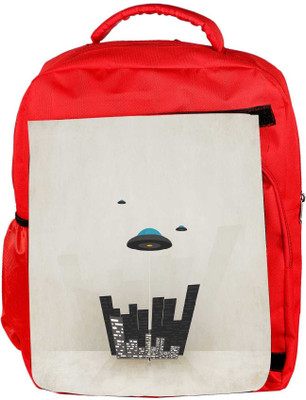 

Snoogg Eco Friendly Canvas Spaceship Designer Backpack Rucksack School Travel Unisex Casual Canvas Bag Bookbag Satchel 5 L Backpack(Red)
