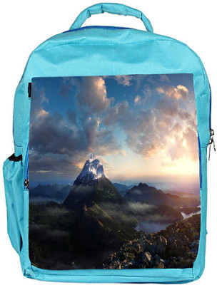 

Snoogg Eco Friendly Canvas Snow At Hill Top Designer Backpack Rucksack School Travel Unisex Casual Canvas Bag Bookbag Satchel 5 L Backpack(Blue)