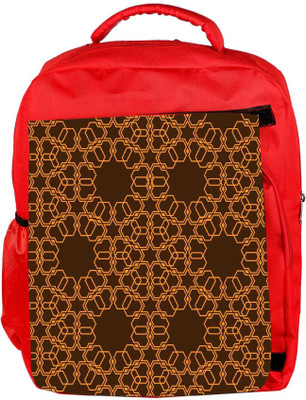 

Snoogg Eco Friendly Canvas Abstract Brown And Yellow Designer Backpack Rucksack School Travel Unisex Casual Canvas Bag Bookbag Satchel 5 L Backpack(Red)