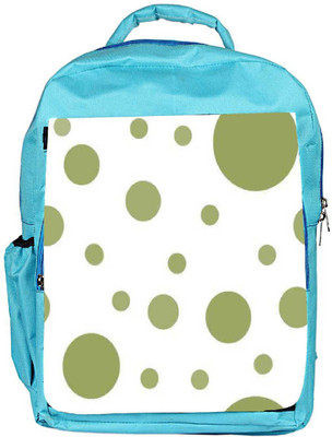 

Snoogg Eco Friendly Canvas Green Circles Designer Backpack Rucksack School Travel Unisex Casual Canvas Bag Bookbag Satchel 5 L Backpack(Blue)