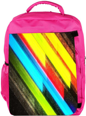 

Snoogg Eco Friendly Canvas Colourful Lightning Backpack Rucksack School Travel Unisex Casual Canvas Bag Bookbag Satchel 5 L Backpack(Pink)