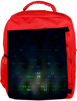 

Snoogg Eco Friendly Canvas Blurred Dots Designer Backpack Rucksack School Travel Unisex Casual Canvas Bag Bookbag Satchel 5 L Backpack(Red)