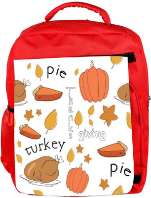 

Snoogg Eco Friendly Canvas Thanks Giving Designer Backpack Rucksack School Travel Unisex Casual Canvas Bag Bookbag Satchel 5 L Backpack(Red)