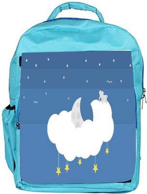 

Snoogg Eco Friendly Canvas Moon Cloud Starts 2539 Backpack Rucksack School Travel Unisex Casual Canvas Bag Bookbag Satchel 5 L Backpack(Blue)