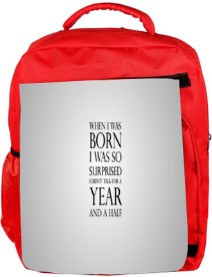 

Snoogg Eco Friendly Canvas Life Quotes Designer Backpack Rucksack School Travel Unisex Casual Canvas Bag Bookbag Satchel 5 L Backpack(Red)