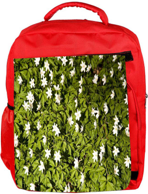 

Snoogg Eco Friendly Canvas Anemones Backpack Rucksack School Travel Unisex Casual Canvas Bag Bookbag Satchel 5 L Backpack(Red)