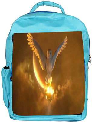 

Snoogg Eco Friendly Canvas Owls Guardians Designer Backpack Rucksack School Travel Unisex Casual Canvas Bag Bookbag Satchel 5 L Backpack(Blue)