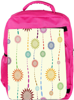 

Snoogg Eco Friendly Canvas Cream Petals Designer Backpack Rucksack School Travel Unisex Casual Canvas Bag Bookbag Satchel 5 L Backpack(Pink)
