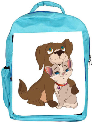 

Snoogg Eco Friendly Canvas Cat And Dog Love Backpack Rucksack School Travel Unisex Casual Canvas Bag Bookbag Satchel 5 L Backpack(Blue)