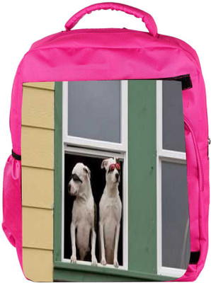 

Snoogg Eco Friendly Canvas Smart Dogs Designer Backpack Rucksack School Travel Unisex Casual Canvas Bag Bookbag Satchel 5 L Backpack(Pink)