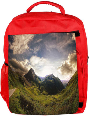 

Snoogg Eco Friendly Canvas Nature Pattern Design Designer Backpack Rucksack School Travel Unisex Casual Canvas Bag Bookbag Satchel 5 L Backpack(Red)