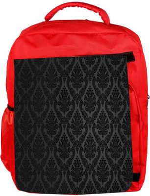 

Snoogg Eco Friendly Canvas Patterns Damask Designer Backpack Rucksack School Travel Unisex Casual Canvas Bag Bookbag Satchel 5 L Backpack(Red)