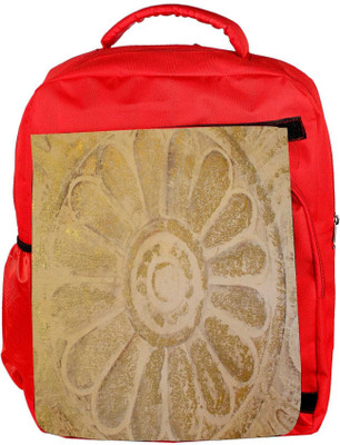 

Snoogg Eco Friendly Canvas Circle In Sand Designer Backpack Rucksack School Travel Unisex Casual Canvas Bag Bookbag Satchel 5 L Backpack(Red)