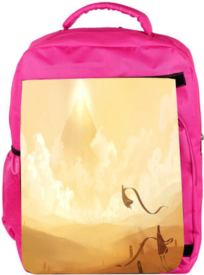 

Snoogg Eco Friendly Canvas Journey In Desert Designer Backpack Rucksack School Travel Unisex Casual Canvas Bag Bookbag Satchel 5 L Backpack(Pink)
