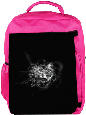 

Snoogg Eco Friendly Canvas Wolf By Ekud Dark Designer Backpack Rucksack School Travel Unisex Casual Canvas Bag Bookbag Satchel 5 L Backpack(Pink)