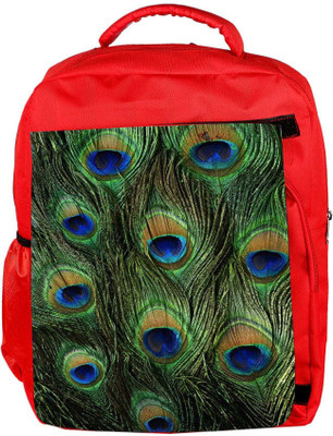 

Snoogg Eco Friendly Canvas Feather Pattern Backpack Rucksack School Travel Unisex Casual Canvas Bag Bookbag Satchel 5 L Backpack(Red)