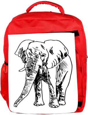 

Snoogg Eco Friendly Canvas Sketch Of Elephant Vector Illustration Backpack Rucksack School Travel Unisex Casual Canvas Bag Bookbag Satchel 5 L Backpack(Red)