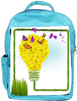 

Snoogg Eco Friendly Canvas Floral Background Backpack Rucksack School Travel Unisex Casual Canvas Bag Bookbag Satchel 5 L Backpack(Blue)
