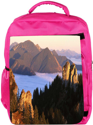 

Snoogg Eco Friendly Canvas Big Rock In Mountain Designer Backpack Rucksack School Travel Unisex Casual Canvas Bag Bookbag Satchel 5 L Backpack(Pink)