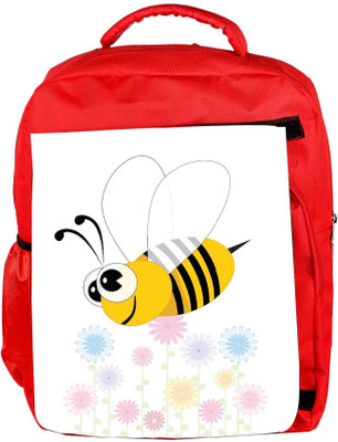 

Snoogg Eco Friendly Canvas Background With Floral Backpack Rucksack School Travel Unisex Casual Canvas Bag Bookbag Satchel 5 L Backpack(Red)