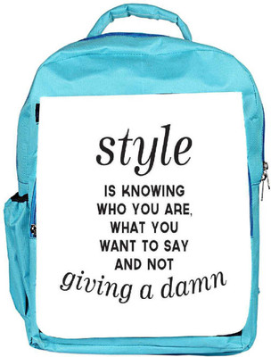 

Snoogg Eco Friendly Canvas Not Giving A Damn Backpack Rucksack School Travel Unisex Casual Canvas Bag Bookbag Satchel 5 L Backpack(Blue)