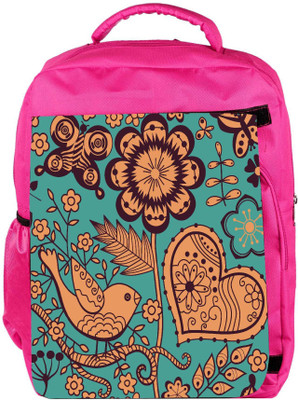 

Snoogg Eco Friendly Canvas Seamless Texture With Flowers Backpack Rucksack School Travel Unisex Casual Canvas Bag Bookbag Satchel 5 L Backpack(Pink)