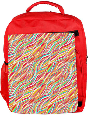 

Snoogg Eco Friendly Canvas Vector Seamless Abstract Hand Drawn Pattern Backpack Rucksack School Travel Unisex Casual Canvas Bag Bookbag Satchel 5 L Backpack(Red)