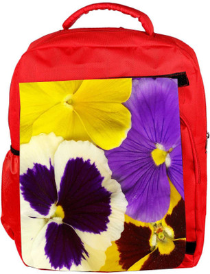 

Snoogg Eco Friendly Canvas Closeup Of Colourful Viola Tricolor Backpack Rucksack School Travel Unisex Casual Canvas Bag Bookbag Satchel 5 L Backpack(Red)