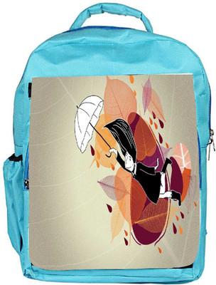 

Snoogg Eco Friendly Canvas Girl With White Umbrella Designer Backpack Rucksack School Travel Unisex Casual Canvas Bag Bookbag Satchel 5 L Backpack(Blue)