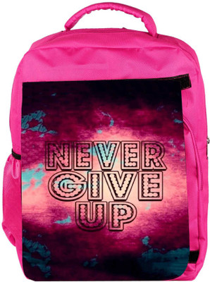 

Snoogg Eco Friendly Canvas Never Give Up Backpack Rucksack School Travel Unisex Casual Canvas Bag Bookbag Satchel 5 L Backpack(Pink)