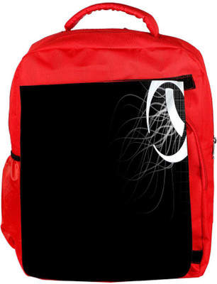 

Snoogg Eco Friendly Canvas Abstract Design In Black Designer Backpack Rucksack School Travel Unisex Casual Canvas Bag Bookbag Satchel 5 L Backpack(Red)