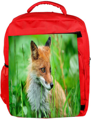 

Snoogg Eco Friendly Canvas Small Fox Designer Backpack Rucksack School Travel Unisex Casual Canvas Bag Bookbag Satchel 5 L Backpack(Red)