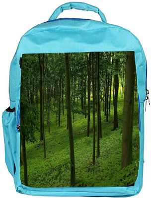 

Snoogg Eco Friendly Canvas Green Forest Designer Backpack Rucksack School Travel Unisex Casual Canvas Bag Bookbag Satchel 5 L Backpack(Blue)