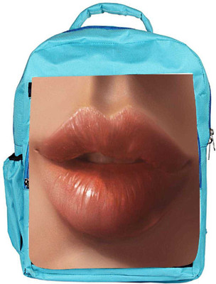 

Snoogg Eco Friendly Canvas Crazy Lips 2565 Backpack Rucksack School Travel Unisex Casual Canvas Bag Bookbag Satchel 5 L Backpack(Blue)