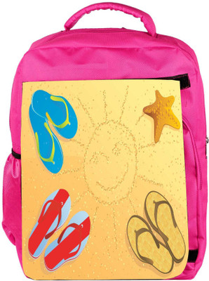 

Snoogg Eco Friendly Canvas Beach Abstract Vector Backpack Rucksack School Travel Unisex Casual Canvas Bag Bookbag Satchel 5 L Backpack(Pink)