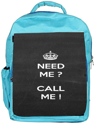 

Snoogg Eco Friendly Canvas Need Me Call Me Backpack Rucksack School Travel Unisex Casual Canvas Bag Bookbag Satchel 5 L Backpack(Blue)