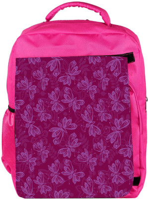 

Snoogg Eco Friendly Canvas Light Butterfly Pink Pattern Designer Backpack Rucksack School Travel Unisex Casual Canvas Bag Bookbag Satchel 5 L Backpack(Pink)