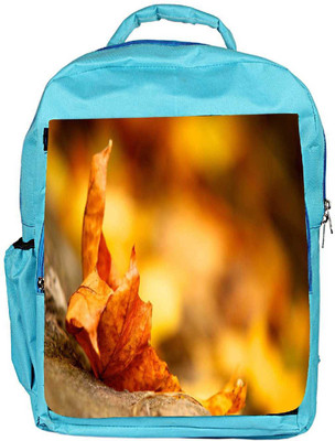 

Snoogg Eco Friendly Canvas Dried Leaf Designer Backpack Rucksack School Travel Unisex Casual Canvas Bag Bookbag Satchel 5 L Backpack(Blue)