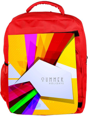 

Snoogg Eco Friendly Canvas Abstract Summer Background Backpack Rucksack School Travel Unisex Casual Canvas Bag Bookbag Satchel 5 L Backpack(Red)