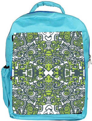 

Snoogg Eco Friendly Canvas Abstract Green Pattern Designer Backpack Rucksack School Travel Unisex Casual Canvas Bag Bookbag Satchel 5 L Backpack(Blue)