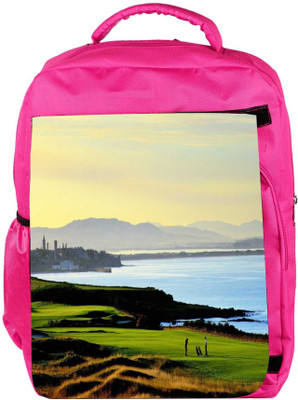 

Snoogg Eco Friendly Canvas Playing Golf Designer Backpack Rucksack School Travel Unisex Casual Canvas Bag Bookbag Satchel 5 L Backpack(Pink)
