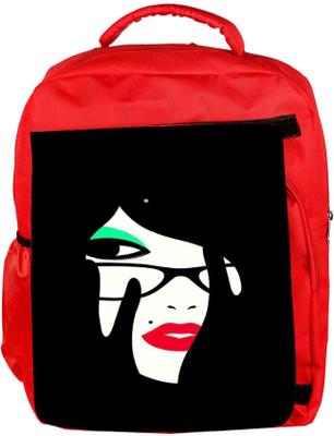 

Snoogg Eco Friendly Canvas Womans Face 2846 Backpack Rucksack School Travel Unisex Casual Canvas Bag Bookbag Satchel 5 L Backpack(Red)