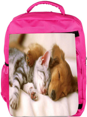 

Snoogg Eco Friendly Canvas Babies Sleeping Designer Backpack Rucksack School Travel Unisex Casual Canvas Bag Bookbag Satchel 5 L Backpack(Pink)