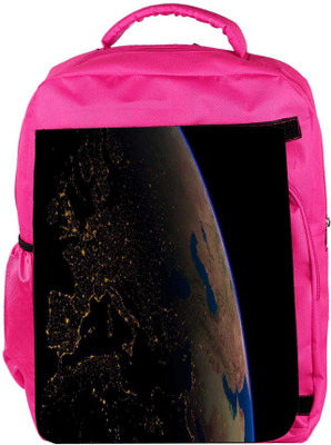 

Snoogg Eco Friendly Canvas Earth Filled With Water Designer Backpack Rucksack School Travel Unisex Casual Canvas Bag Bookbag Satchel 5 L Backpack(Pink)
